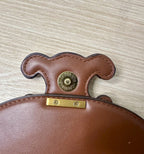 Celine Coffee Brown Besace Shoulder Bag With Calfskin Leather