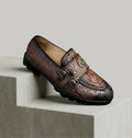 Fernando Melo Monkstrap Dress Shoe With Textured Faux Snake Finish
