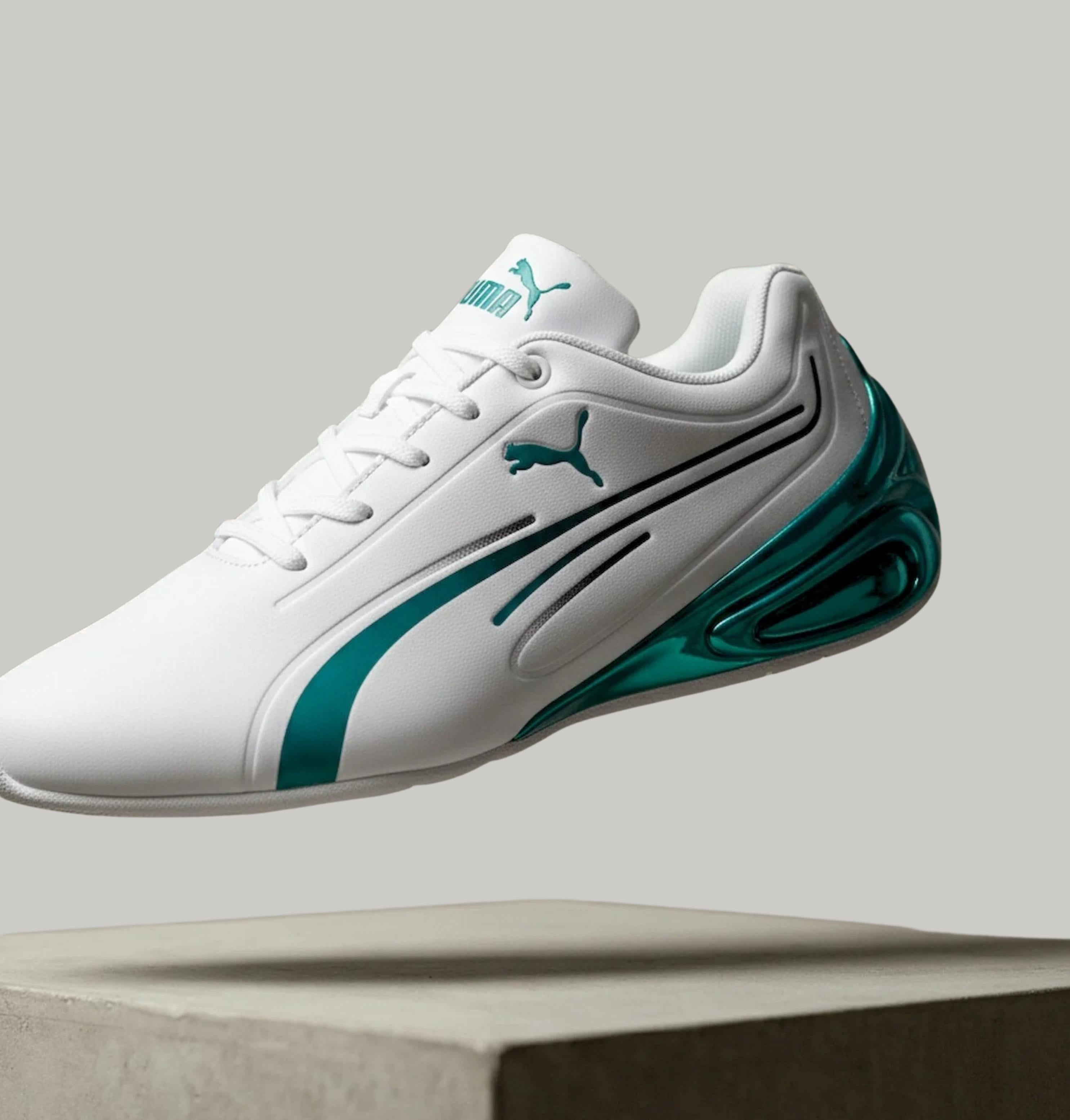 Puma Super Gt Speedcat Race Golf Sneaker White Teal