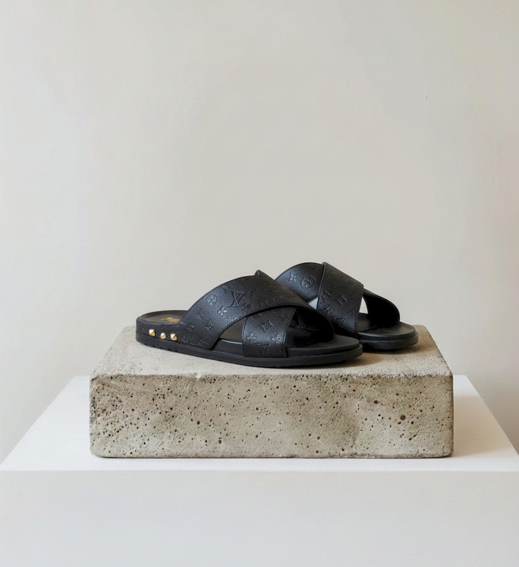 Louis Vuitton Men S Cross Sandals Black