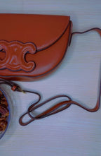 Celine Coffee Brown Besace Shoulder Bag With Calfskin Leather